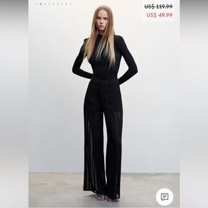 Mango semitransparent pinstripe pants